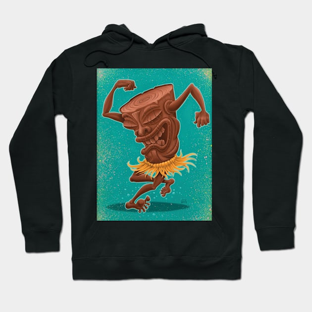 Skankin' Tiki Hoodie by artwork-a-go-go